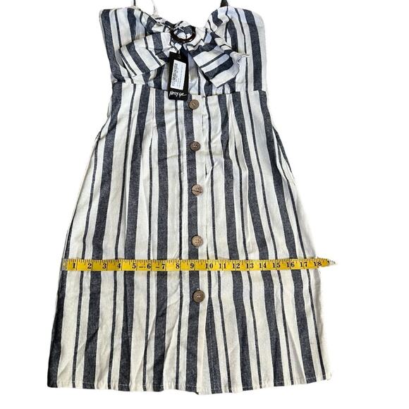 Nasty Gal On the Right Lines Striped Cut-Out mini Dress NWT - Picture 16 of 16